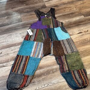 NWT Colorful Patchwork Jumpsuit